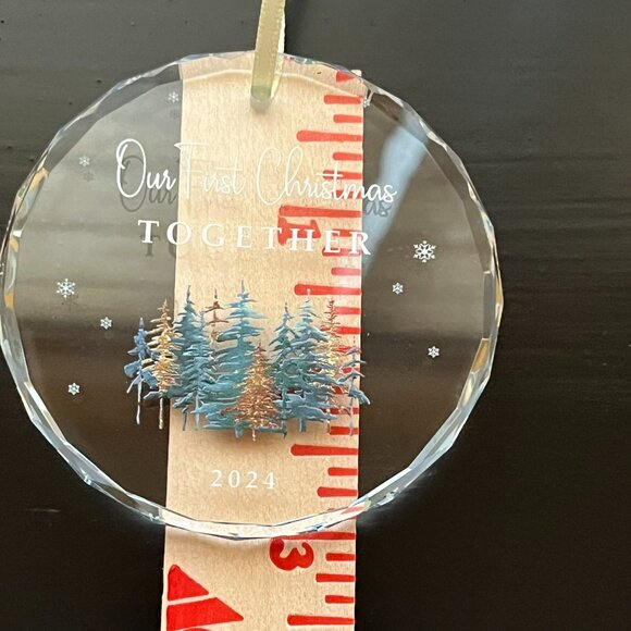 Ornament NWOT Glass 3" Our First Christmas Together 2024 - Picture 4 of 4